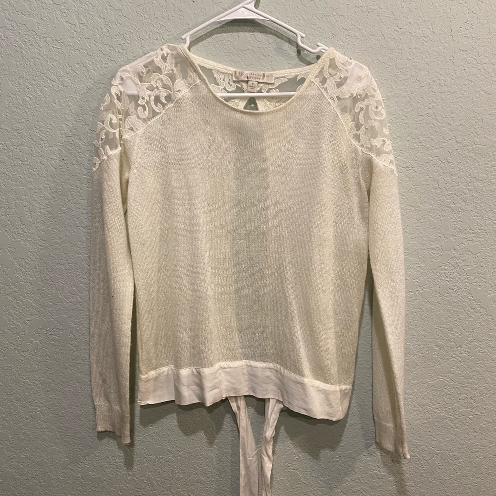 Lauren Conrad open back tie sweater